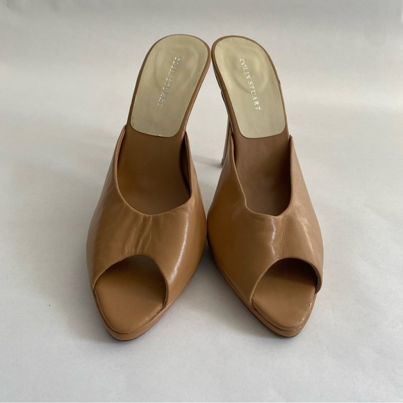 Colin Stuart Leather Peep Toe Mules 8.5 - Picture 11 of 12